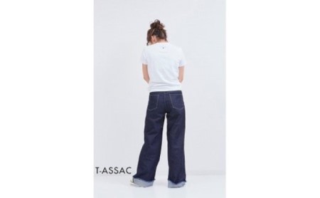 [全2サイズ]T-ASSACレディースジーンズ「WIDE/INDIGO」(ワイド) サイズ:0