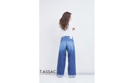 [全2サイズ]T-ASSACレディースジーンズ「WIDE/LIGHT INDIGO」(ワイド) サイズ:0