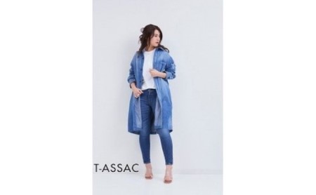 [SIZE:FREE]T-ASSACレディースデニムシャツ「DENIM SH LONG/LIGHT INDIGO」