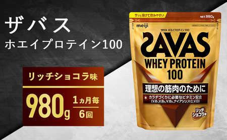 明治 ザバス ホエイ プロテイン 100 リッチショコラ 980g×2袋 セット