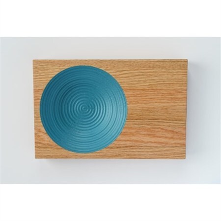 晴れの日のパスタ皿[オーク/ターコイズ]H28mm