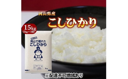 令和5年産 こしひかり 15kg (5kg×3袋) 岡山県産 精米 お米