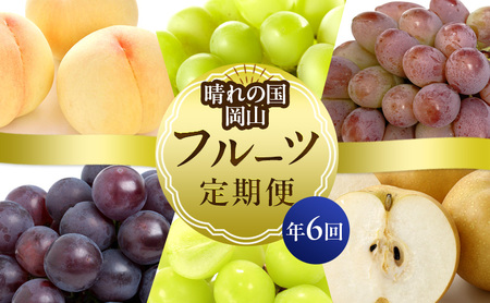 桃 ぶどう 梨 定期便 2025年 先行予約 晴れの国 岡山 の フルーツ 定期便 6回コース もも 葡萄 なし 岡山県産 国産 セット ギフト