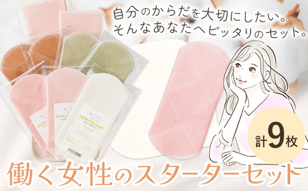 布ナプキン ナプキン シルク コットン 働く女性の スターターセット シルクホルダー シルクハンカチ型 大判 小判 計9枚 有限会社アルデバラン[45日以内に出荷予定(土日祝を除く)]岡山県 笠岡市 オーガニックコットン シルク 布ナプキン