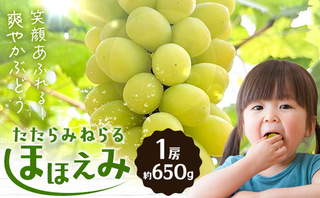 [先行予約]たたらみねらる ほほえみ 1房(約650g) Y&G.ディストリビューター株式会社[2026年8月中旬-10月上旬頃出荷]岡山県 笠岡市 果物 フルーツ ブドウ お取り寄せフルーツ シャインマスカット の交配品種