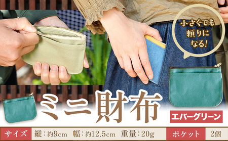 ミニ財布 エバーグリーン SIRUHA [30日以内に出荷予定(土日祝除く)]岡山県 笠岡市 財布 ミニ財布 帆布 デニム 送料無料