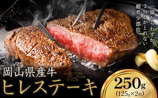 ヒレ ステーキ 岡山県産牛 250g (125g×2枚) 牛肉 ステーキ
