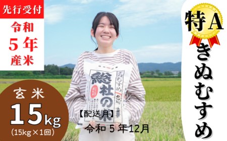 令和5年産米】特Aきぬむすめ【玄米】15kg岡山県総社市産〔令和5年12月配送〕 23-013-014| ふるさと納税バイブル