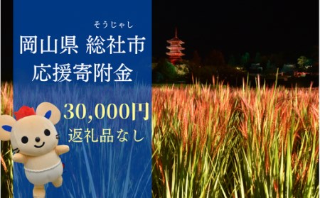 [返礼品なし応援寄附]岡山県総社市(30000円) 22-030-019