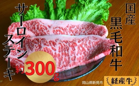 国産 黒毛和牛 いろり牛 経産牛 牛肉サーロインステーキ(約300g)