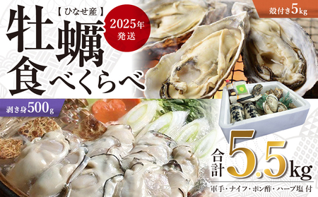 [2025年発送]ひなせ産 牡蠣 食べ比べセット