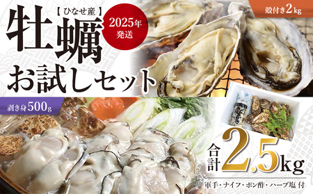 [2025年発送]ひなせ産 牡蠣 食べ比べ お試しセット