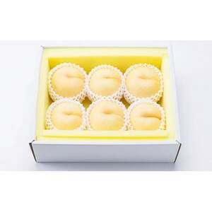 [先行予約・2026年9月上旬頃より発送]しっかりした果肉と果汁たっぷり岡山の白桃(2kg箱)[配送不可地域:離島]