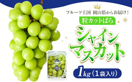 シャインマスカット 粒カット ばら 1kg (1袋入り)
