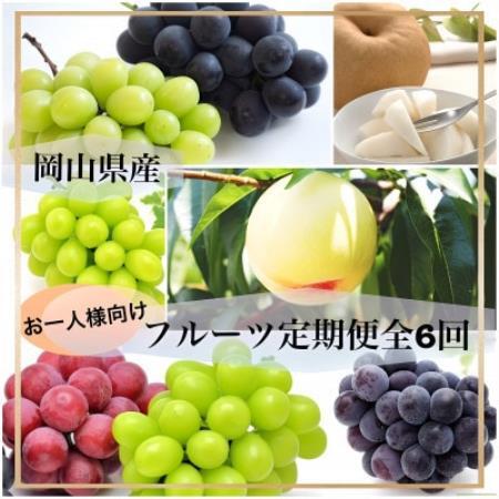 【発送月固定定期便】岡山県産 フルーツ定期便《お一人様向け》全6回【配送不可地域：離島】【4084901】