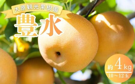 【2026年先行予約】［大原観光果樹園］岡山県産 旬の梨（豊水）（約4kg 10～12玉）【026-a022】