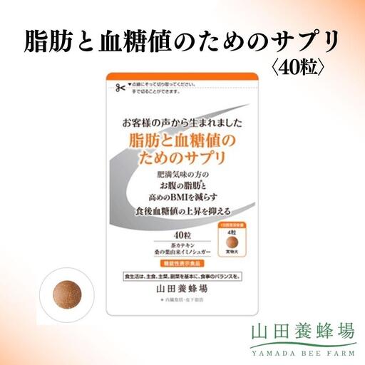 脂肪と血糖値のためのサプリ〈40粒〉（28235）【006-a147】【山田養蜂場】