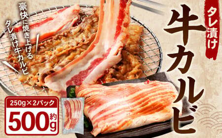 タレ漬け 牛カルビ 250g×2パック (計500g) 牛肉 牛 お肉 肉 たれ タレ カルビ 焼き肉 焼肉 小分け 冷凍