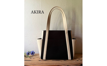 [2026年6月上旬発送開始][ AKIRA オリジナル][マツコの知らない世界 で紹介されました!]中型レディストートバッグ ダブルポケット 黒帆布×ライトベージュ 多収納 6ポケット 軽量 軽い 日本製 キャンバス 通勤 通学 大容量 上質 カジュアル オシャレ レディース カバン 鞄 バック