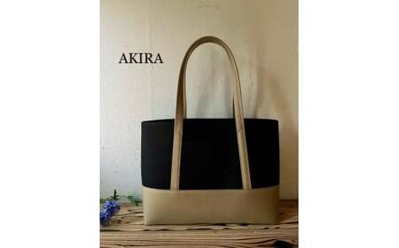 [2026年6月上旬発送開始][ AKIRA オリジナル][マツコの知らない世界 で紹介されました!] 大きなトートバッグ メンズショルダータイプ 黒帆布×ベージュ A4対応 大きい 大容量 軽量 軽い 横型 日本製 キャンバス 肩掛け 通勤 通学 上質 カジュアル オシャレ シンプル レディース 男女兼用 カバン 鞄 バック
