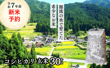 [令和7年産新米予約・10月ごろよりお届け開始]玄米 30kg 令和7年産 コシヒカリ 岡山 「おおがや米」生産組合 G-ad-AECA