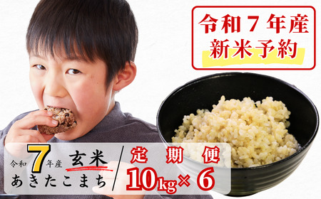 [令和7年産新米予約・10月ごろよりお届け開始][6回定期便]玄米 10kg 令和7年産 あきたこまち 岡山 あわくら源流米 K-bc-CECA