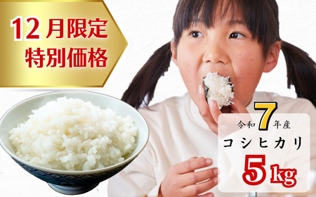 [12月限定特別価格]白米 5kg 令和7年産 コシヒカリ 岡山 あわくら源流米 K-af-AEHA