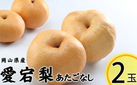 あたご梨 2玉 約1.8kg [2025年11月下旬〜12月下旬迄発送予定] 愛宕梨 梨 なし 和梨 果物 果実 フルーツ 大玉 岡山県 美咲町 常温