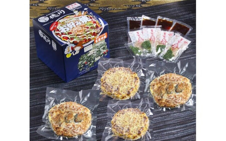 徳川特製お好み焼 [豚肉・そば入り(2食)豚肉・かき入り(2食)セット ]