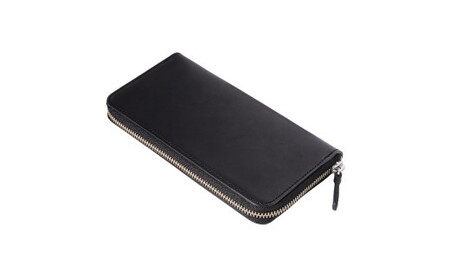 ＼年内発送／「千菱」 ラウンド  長財布 栃木アースレザー / 黒 L001