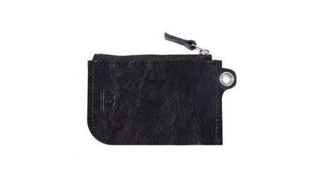 ＼年内発送／パスケース栃木レザーWコガシ/黒 L011