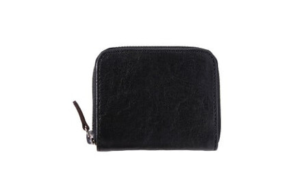 ＼年内発送／ミニマム財布栃木レザーWコガシ/黒 L008