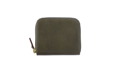 ＼年内発送／ミニマム財布栃木レザーWコガシ/カーキ L008