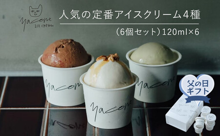 [父の日ギフト]人気の定番アイスクリーム4種(6個セット)