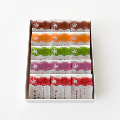 [藤い屋]もみじまんじゅう五種詰合せ15個入り