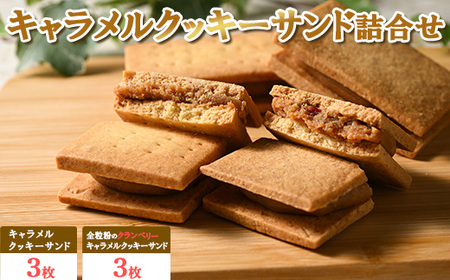 2種のキャラメルクッキーサンドの詰合せ6個入り[思いやり返礼品]
