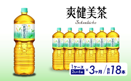 [3か月定期便]爽健美茶 PET 2L×6本(1ケース) お茶 飲料 ソフトドリンク カフェインゼロ ペットボトル 箱買い まとめ買い 備蓄 災害 014064