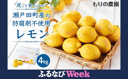 [ふるなびWEEK対象][レモン島から贈る]安心の国産レモン4kg 2026年1月15日より順次発送 FN-Limited