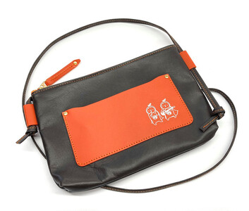 革工房いんのしま 牛革サコッシュ横型[色:オレンジ]