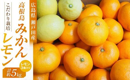こだわり栽培 高根島みかん 5kg レモン3個入り [2025年11月下旬より発送開始]