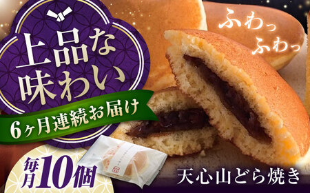 [全6回定期便]和菓子 天心山 どら焼き 10個 どらやき[BABW005] どらやき