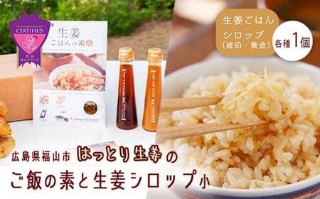 ＼寄附額改定/ 福山産 厳選素材の「生姜ごはんの素×1袋」&「ジンジャーシロップ100mL×2本」[詰合せ ごはんの素 生姜ごはん 生姜 シロップ お弁当 広島県 福山市]