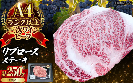 肉 三次ワインビーフ リブロース ステーキ 250g (250g×1枚)[APAX016] 牛肉