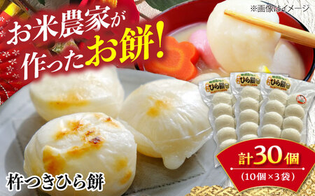 【先行予約】＜12月25日〜年内順次発送＞ もち 杵つきひら餅 10個×3  三次市 / 福田農場[APBM014]