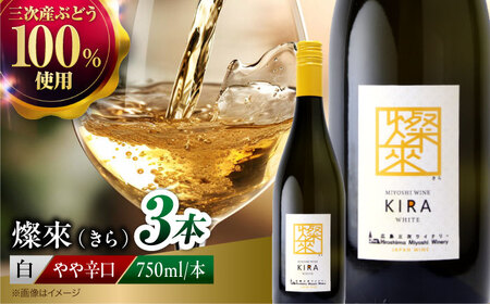 白ワイン 燦來 きら KIRA 750ml×3本[APAZ125]白ワイン