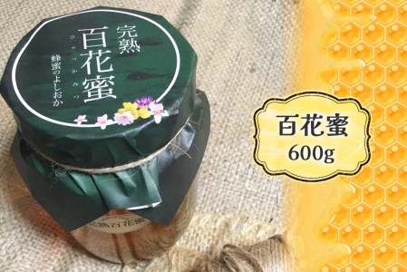 完熟純粋 ハチミツ 百花蜜 600g|広島県産 はちみつ 蜂蜜 国産 [1443]