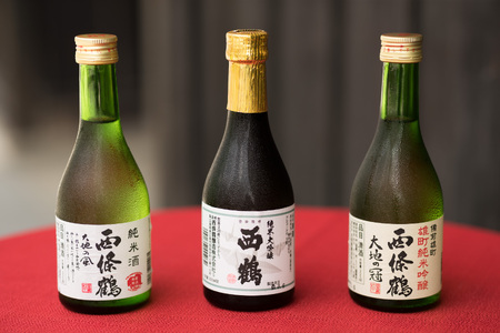 西條鶴 純米大吟醸・純米吟醸・純米酒のみ比べ