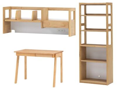 学習デスク3点セット(フィーロ 本体・上棚・ラック)