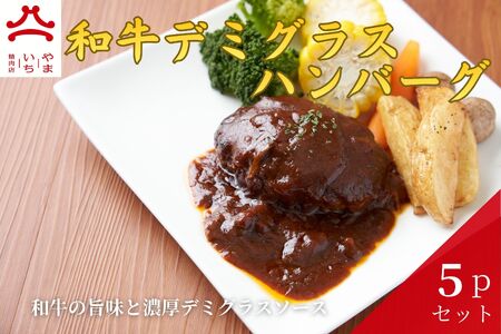 やまいち特製 和牛デミグラスハンバーグ 1個×5袋