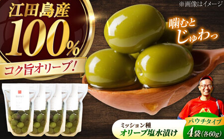 オリーブ 塩水漬け ミッション種 4個セット オリーブ